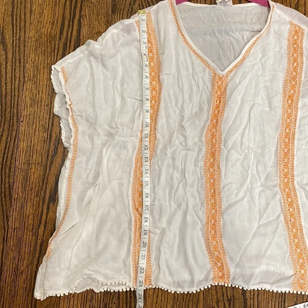 White Oversized Boho Swim Cover EUC